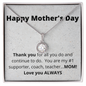 Happy Mother's Day / Mom / Eternal Hope Necklace