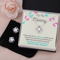 My New Mommy / Single Parent / Baby Feet / Love Knot Earrings and Necklace