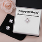 Happy Birthday / Love Knot Earrings and Necklace