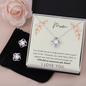 Mom from child / Single Parent / Love Knot Earrings and Necklace