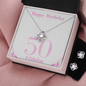Happy Birthday / 50 & Fabulous / Love Knot Earring & Necklace Set