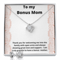 Bonus Mom / Mother's Day / Love Knot Necklace and Earrings Set