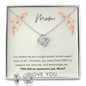 Mom from child / Single Parent / Love Knot Earrings and Necklace
