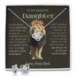Amazing Daughter - Dad Old Lion - Love Knot Earring and Necklace Set