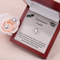 Congratulations Daughter / Daughter / Love Knot Necklace and Earrings
