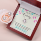 My New Mommy / Single Parent / Baby Feet / Love Knot Earrings and Necklace