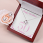 Happy Birthday / 50 & Fabulous / Love Knot Earring & Necklace Set