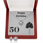 Happy Birthday / 50 and Balloons / Love Knot Earring & Necklace Set