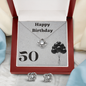 Happy Birthday / 50 and Balloons / Love Knot Earring & Necklace Set
