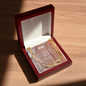 Dad / Forever Lined Necklace/ Bling Necklace for Dad w/Mahoghany Box