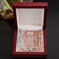 Dad / Forever Lined Necklace/ Bling Necklace for Dad w/Mahoghany Box