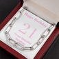Happy 21st Birthday / Birthday for Daughter / 21 Year old Daughter / Forever Linked Necklace