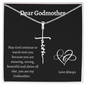 Dear Godmother / Godmother Gift / Godmother Birthday / Faith Cross Necklace