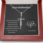 Dear Godmother / Godmother Gift / Godmother Birthday / Faith Cross Necklace