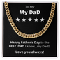 My Dad for Father's Day / Best Dad Gift for Dad / Cuban Link Chain Necklace