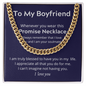 Boyfriend - Promise Necklace - Cuban Link Chain