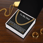 My Dad / Gift to Dad from Daughter / Adjustable Cuban Link Chain Necklace Gift