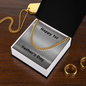 First Father's Day / Husband First Father's Day / Adjustable Cuban Link Chain Necklace Gift