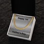 First Father's Day / Husband First Father's Day / Adjustable Cuban Link Chain Necklace Gift