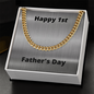 First Father's Day / Husband First Father's Day / Adjustable Cuban Link Chain Necklace Gift