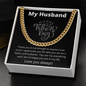 My Husband / Thank you Husband and Dad / Cuban Link Chain Necklace Gift