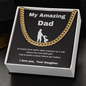 My Amazing Dad / Gift to Dad from Daughter / Adjustable Cuban Link Chain Necklace Gift