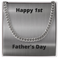 First Father's Day / Husband First Father's Day / Adjustable Cuban Link Chain Necklace Gift