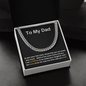 My Dad / Gift to Dad from Daughter / Adjustable Cuban Link Chain Necklace Gift
