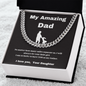My Amazing Dad / Gift to Dad from Daughter / Adjustable Cuban Link Chain Necklace Gift
