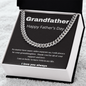 Grandfather / Father's Day Gift for Grandfather / Adjustable Cuban Link Chain Necklace