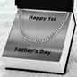 First Father's Day / Husband First Father's Day / Adjustable Cuban Link Chain Necklace Gift
