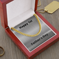 First Father's Day / Husband First Father's Day / Adjustable Cuban Link Chain Necklace Gift