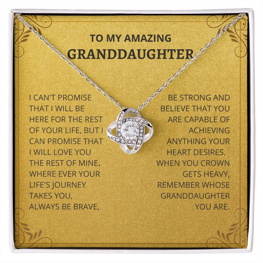 Granddaughter - Life's Journey - Love Knot Necklace