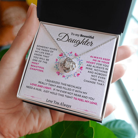 Daughter - Beautiful Chapters Pink - Love Knot Necklace
