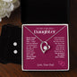 Daughter - Proud Father - WBUFL necklace and earrings gift set