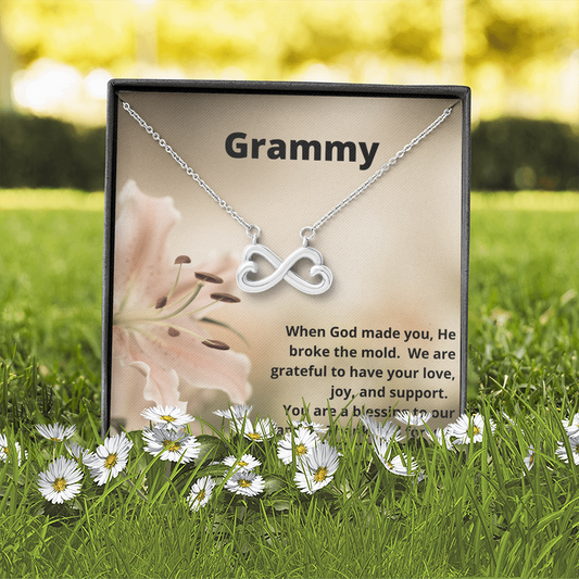 Grammy/ God Broke the Mold / Grammy for Mother's Day / Infinity Symbol Necklace