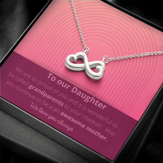 Daughter / Daughter from Parents / Mother's Day / Infinity Heart Necklace