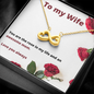 To My Wife / New Wife / Rose in My Life / Mother's Day / Infinity Symbol Necklace