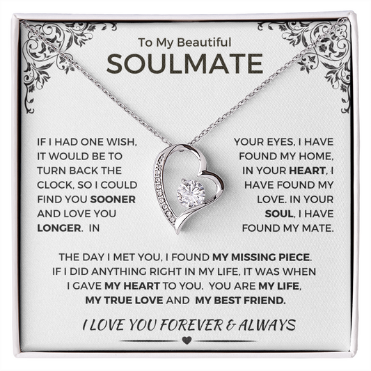 Beautiful Soulmate - One Wish - Forever Love Necklace