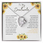 Soulmate is your sunshine, soulmate gift with text card and necklace, necklace heart gift for soulmate, soulmate