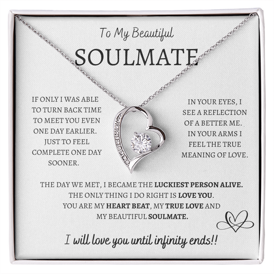 Soulmate - Infinity BW - Forever Love Necklace