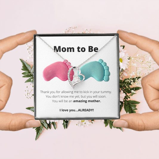 Mom to Be / New Mom / Baby to Mom for Mother's Day / Forever Love Necklace