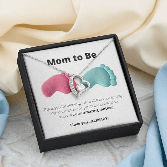 Mom to Be / New Mom / Baby to Mom for Mother's Day / Forever Love Necklace