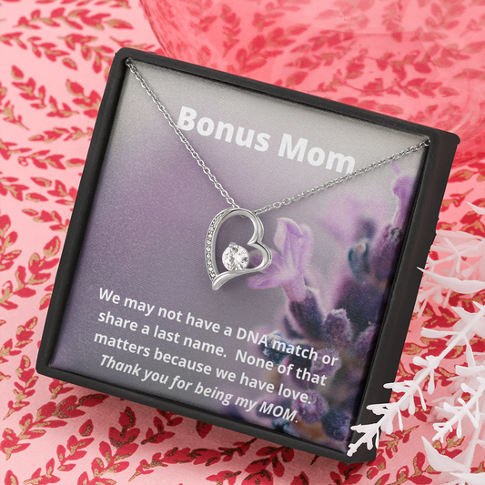 Bonus Mom / Like a Mom / Unbiological Mom / To Stepmom / Forever Love Necklace