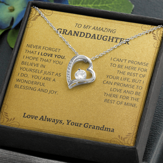 Granddaughter - Blessing and Joy - Forever Love Necklace