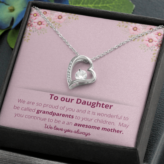 Daughter / To Our Daughter from Parents / Forever Love Necklace