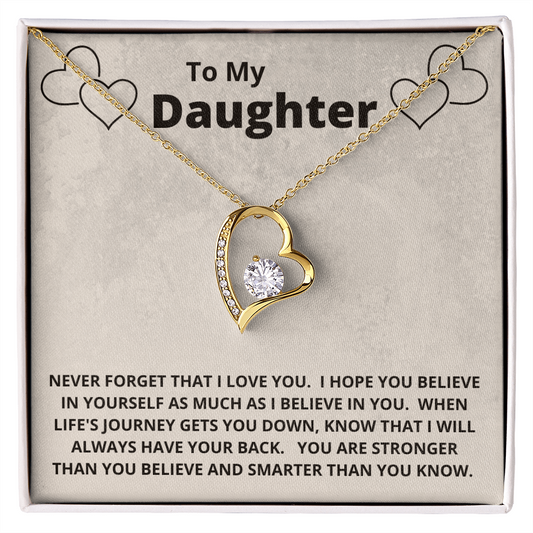My Daughter - Stronger and Smarter - Forever Love Necklace