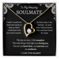 Gold heart for soul mate; soul mate gift of heart