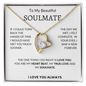 soulmate gift, soulmate love gift, soulmate from boyfriend, soulmate from husband, soulmate necklace, soul mate, soul mate necklace gift, girlfriend gift, girl friend gift from boyfriend, girlfriend gift from boyfriend, gift for girlfriend, necklace for girlfriend, chain for girlfriend