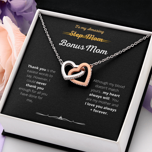 Bonus Mom not Step Mom / Interlocking Hearts Necklace